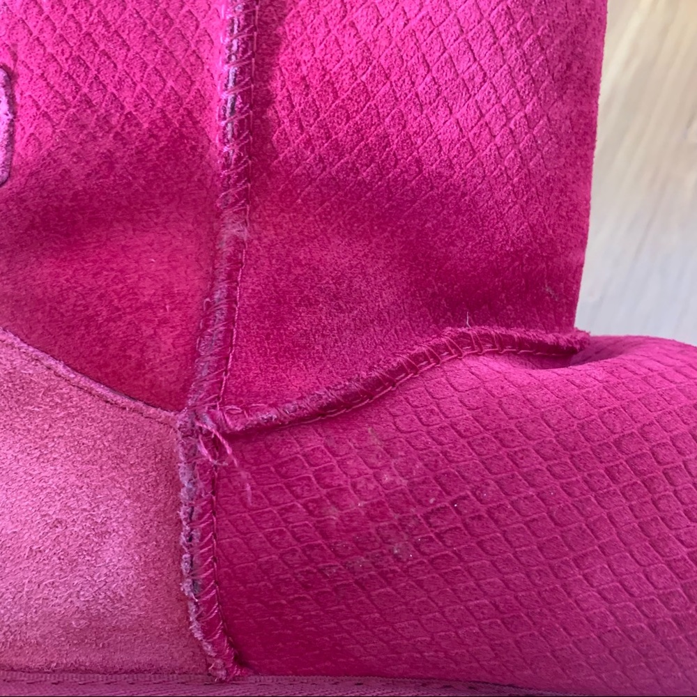 UGG Bailey Bow Boots Pink Snakeskin - Picture 6 of 12